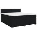 vidaXL Posteľ boxspring s matracom Čierna 160 x 200 cm Látka