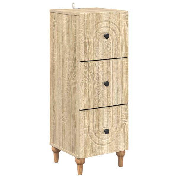 vidaXL Zásuvkový kabinet Dub sonoma 33 x 34,5 x 90 cm Kompozitné drevo