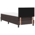 vidaXL Posteľ s pružinovým rámom Tmavohnedá 80 x 200 cm látka
