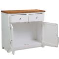 vidaXL Komoda 90x33,5x83 cm, dubový masív