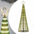 vidaXL LED vianočný stromček 275 LED teplá biela 180 cm
