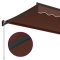 vidaXL Ručne zaťahovacia markíza hnedá 350x250 cm