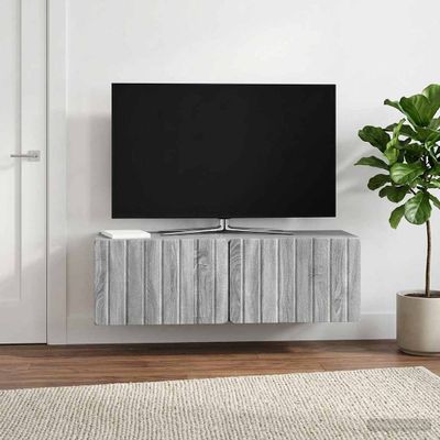 vidaXL Nástenná TV skrinka 98 x 31 x 30 cm Sivý Sonoma