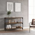 vidaXL Knižnica dymový dub 100x33x70,5 cm spracované drevo a oceľ