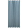 vidaXL Strešné panely 36 ks pozinkovaná oceľ sivá 80x36 cm