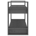 vidaXL Knižnica/deliaca stena sivá 80x35x56,5 cm masívna borovica