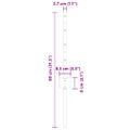vidaXL Zabudovaný plotový stĺpik 44 ks Sivá 80 cm