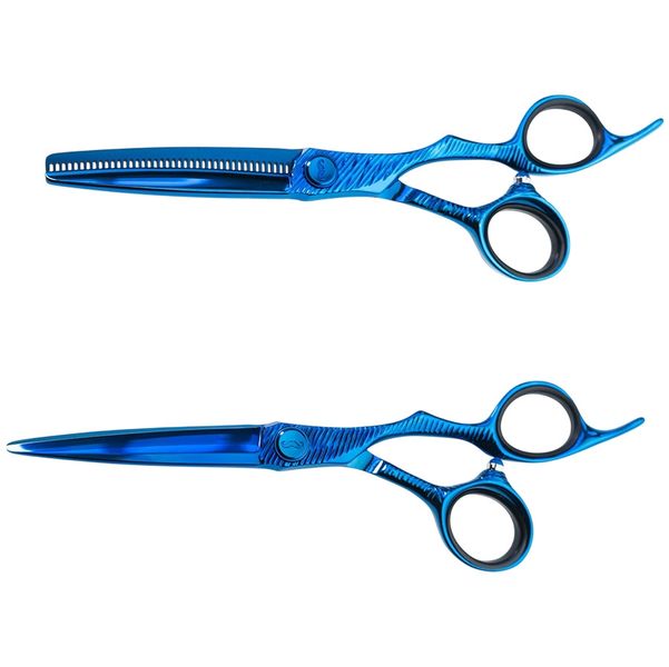 Set profesionálnych kaderníckych nožníc MR. MUSTACHE Portofino Blu 6,0″
