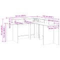 vidaXL Stôl s LED svetlami čierny 152x152x91 cm kompozitné drevo