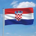 vidaXL Chorvátska vlajka a stĺp 6 m hliníkový