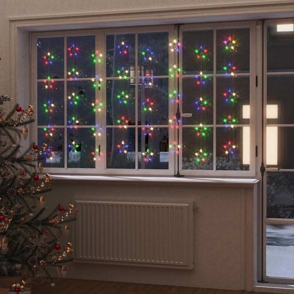 vidaXL LED svetelný záves s hviezdami 200 LED farebný 8 funkcií