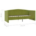 vidaXL Pohovka s USB tmavozelená zamatová 90x200 cm