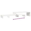 vidaXL Stojan na monitor biely (52-101)x22x14 cm masívna borovica