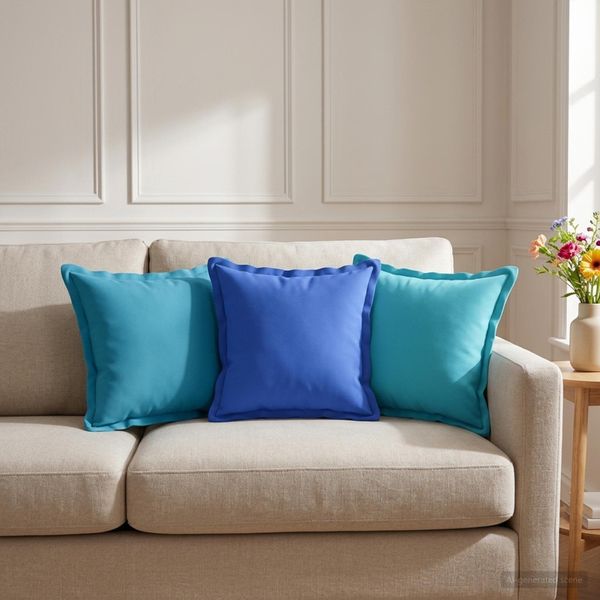 vidaXL Poťah na podložku 6 ks HOUTEN Svetlomodrá 30 x 30 cm Polyester