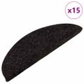 vidaXL Samolepiace nášľapy na schody 15 ks 56x17x3 cm antracitové