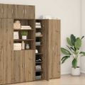 vidaXL Highboard Remeselný dub 30 x 42,5 x 185 cm