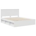 vidaXL Rám postele Biela 160 x 200 cm Masívne borovicové drevo