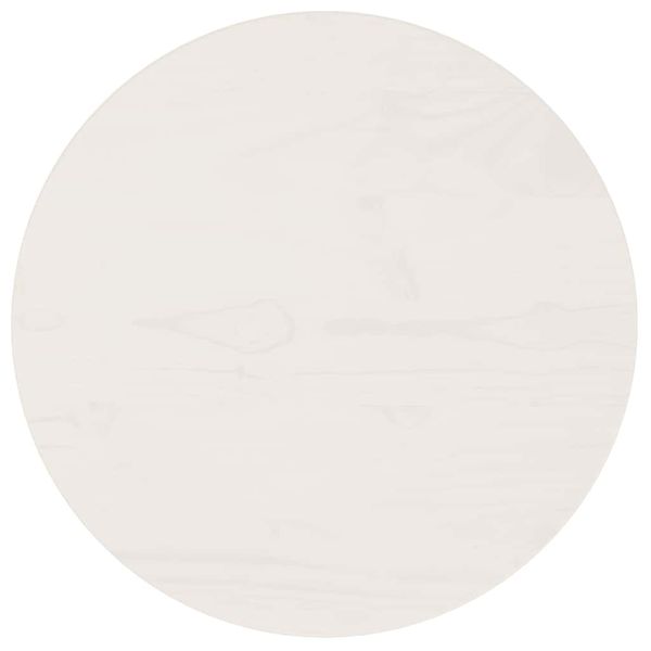 vidaXL Stolová doska biela Ø40x2,5 cm masívna borovica