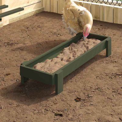 vidaXL Krmná žľab pre slede Olivová zelená 80 x 28 x 13.5 cm