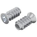 vidaXL Skrutka 2 ks Strieborná M6 x 12 mm Železo