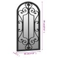 vidaXL Záhradné zrkadlo čierne 70x30 cm exteriérové železo