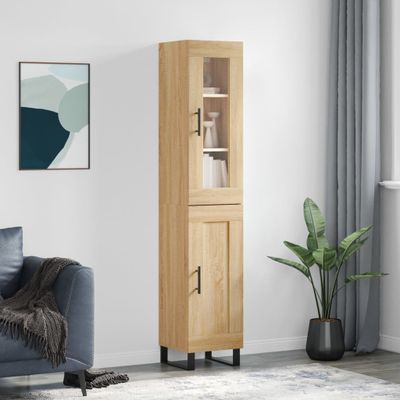 vidaXL Vysoká skrinka dub sonoma 34,5x34x180 cm spracované drevo