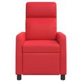 vidaXL Masážne relaxačné kreslo Červená Umelá koža