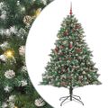vidaXL Umelý vianočný stromček Zelená 240 cm PVC, plast a oceľ