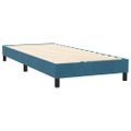 vidaXL Posteľný rám boxsping s matracom tmavomodrý 90x220 cm zamat