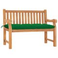 vidaXL Záhradná lavička s vankúšom 120 cm teakový masív