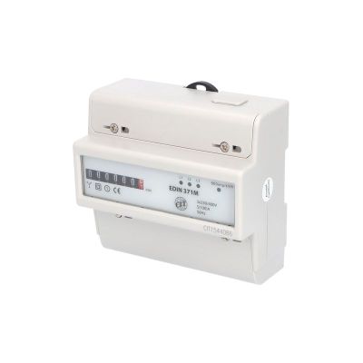 Elektromer EDIN 371M, 100A, 7mod., mechanický číselník, 3-fáz., 1-tar., podružný