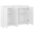 vidaXL Komoda, biela 102x33x75 cm, kompozitné drevo