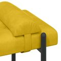 vidaXL Lavica s gombíkmi a vankúšmi Žltá 110 x 40 x 46 cm Zamat