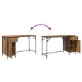 vidaXL Počítačový stôl Staré drevo 131 x 48 x 75 cm Kompozitné drevo