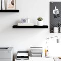 vidaXL Plávajúca nástenná polica, lesklá čierna 60x23,5x3,8 cm, MDF