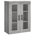 vidaXL Vysoká skrinka sivý dub sonoma 69,5x34x180 cm spracované drevo