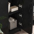 vidaXL Highboard Čierny dub 31.5 x 32 x 122.5 cm