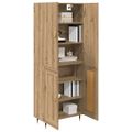 vidaXL Highboard Remeselný dub 69,5 x 34 x 180 cm Kompozitné drevo