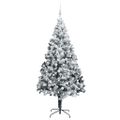 vidaXL Umelý vianočný stromček Biela 180 cm PVC a Oceľ a Plast