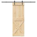vidaXL Posuvné dvere NARVIK 80 x 210 cm (213,5 cm) Prírodná a čierna