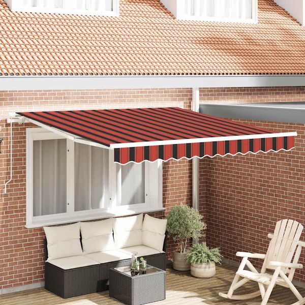 vidaXL Zatemniteľná markíza Oranžová a hnedá 350 x 250 cm