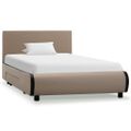 vidaXL Posteľný rám so zásuvkami kapučínový 90x200 cm umelá koža