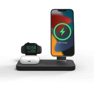 Mophie Snap+ 3v1 bezdrôtový nabíjací stojan - čierna