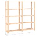 vidaXL Regály s 5 policami 2 ks 170x38x170 cm borovicový masív 500 kg