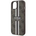 Obal Guess pre iPhone 14 6,1" GUHMP14SP4RPSW hnedý harcase Magsafe 4G Printed Stripes