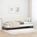vidaXL Rohový rám postele s čelnou doskou Krémová 80 cm x 200 cm Zamat