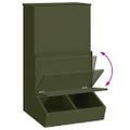 vidaXL Feeder pre prasatá Olivová zelená 55 x 51 x 91,5 cm 20 kg