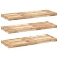 vidaXL Plávajúce police 3 ks 100x30x4 cm neošetrené masívne drevo akácia