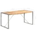 vidaXL Jedálenský stôl 160x80x75 cm masívne surové mangovníkové drevo