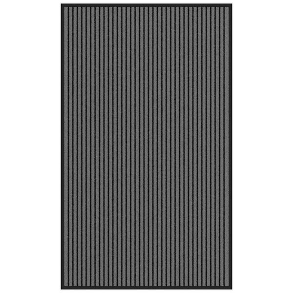 vidaXL Rohožka Stripe čierna a sivá 90x150 cm